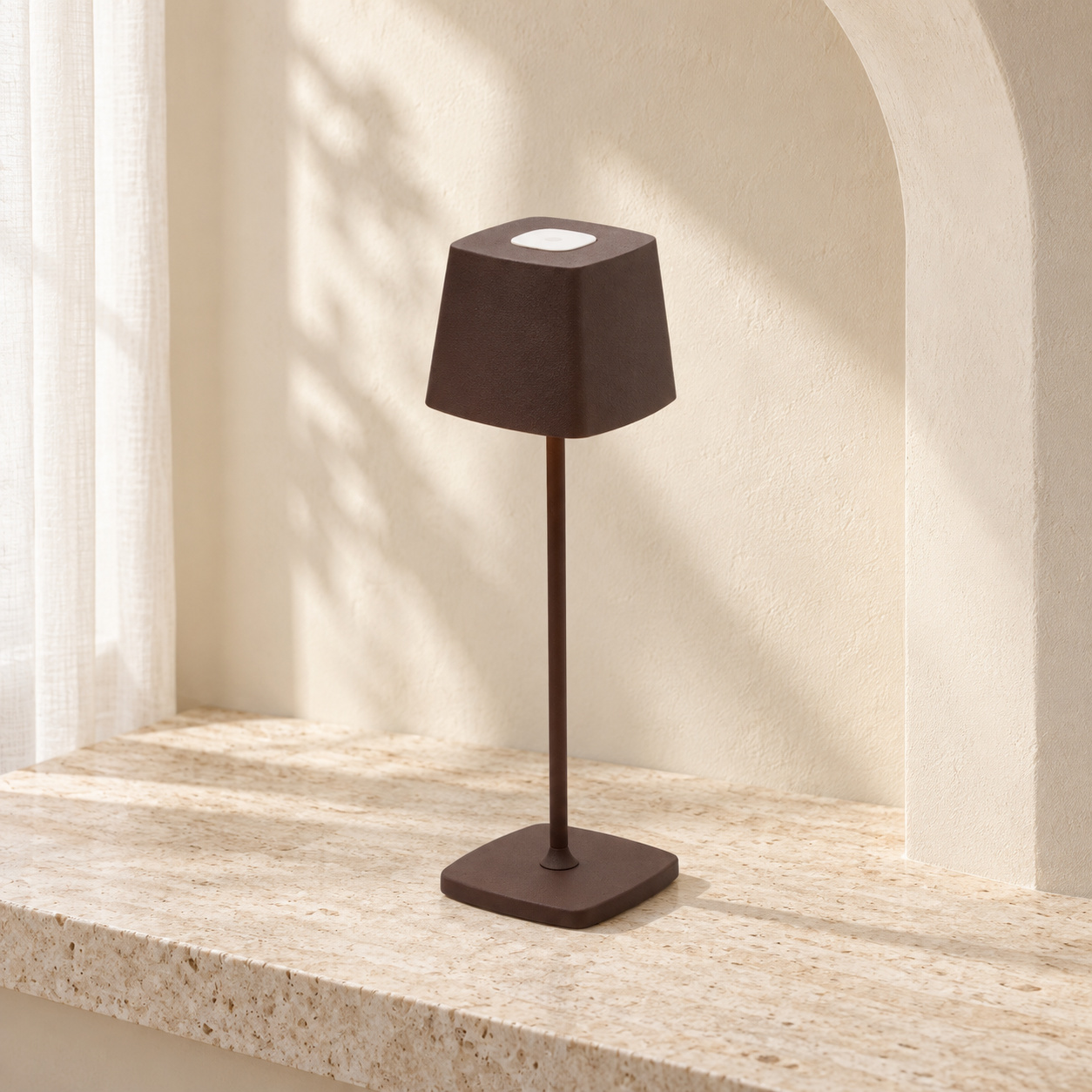 Tall Stemmed-Glass Table Lamp - Image 2