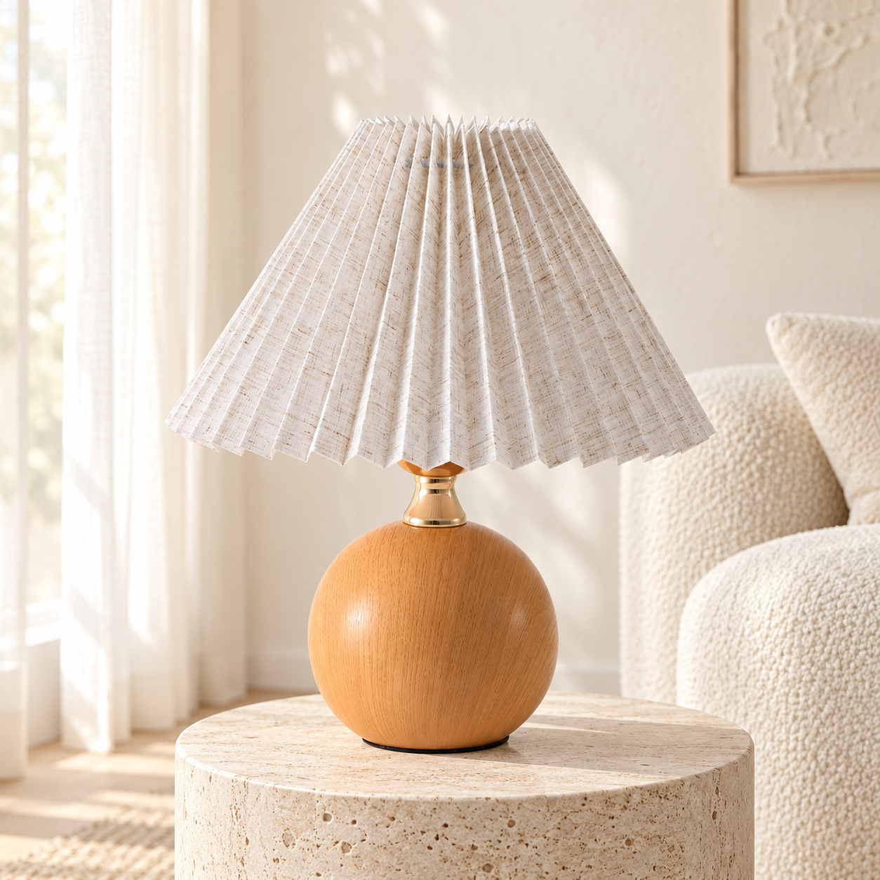 Aesthetic Pleated Table Lamp - Image 3