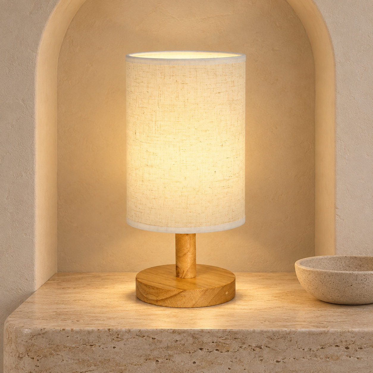 Fabric-Embossed Table Lamp - Image 3